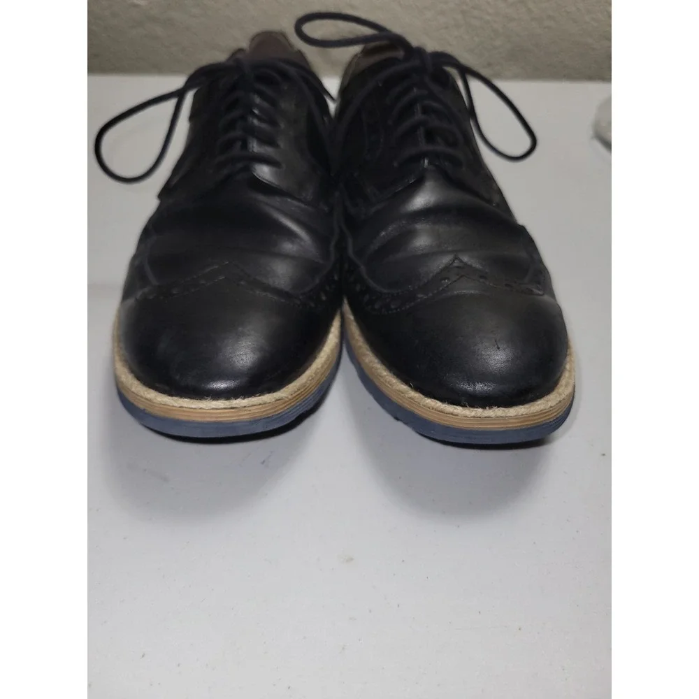 Clarks‎ Oxford Wingtip England Leather Dress Shoes Business Men's Size 9 Black